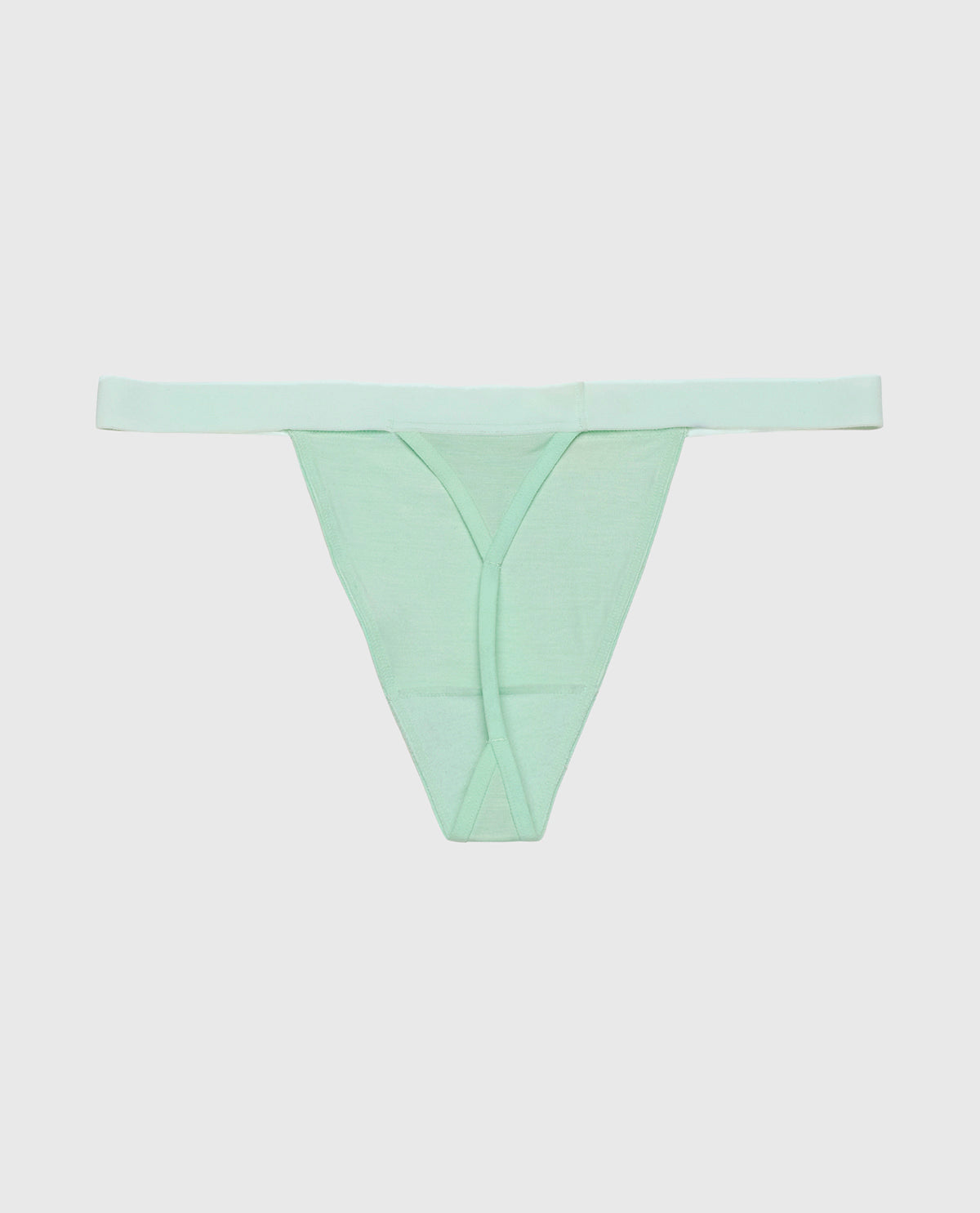 G-String Panty with Vanishing Trim in Mist Green