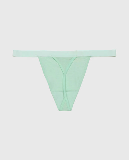G-String Panty with Vanishing Trim in Mist Green