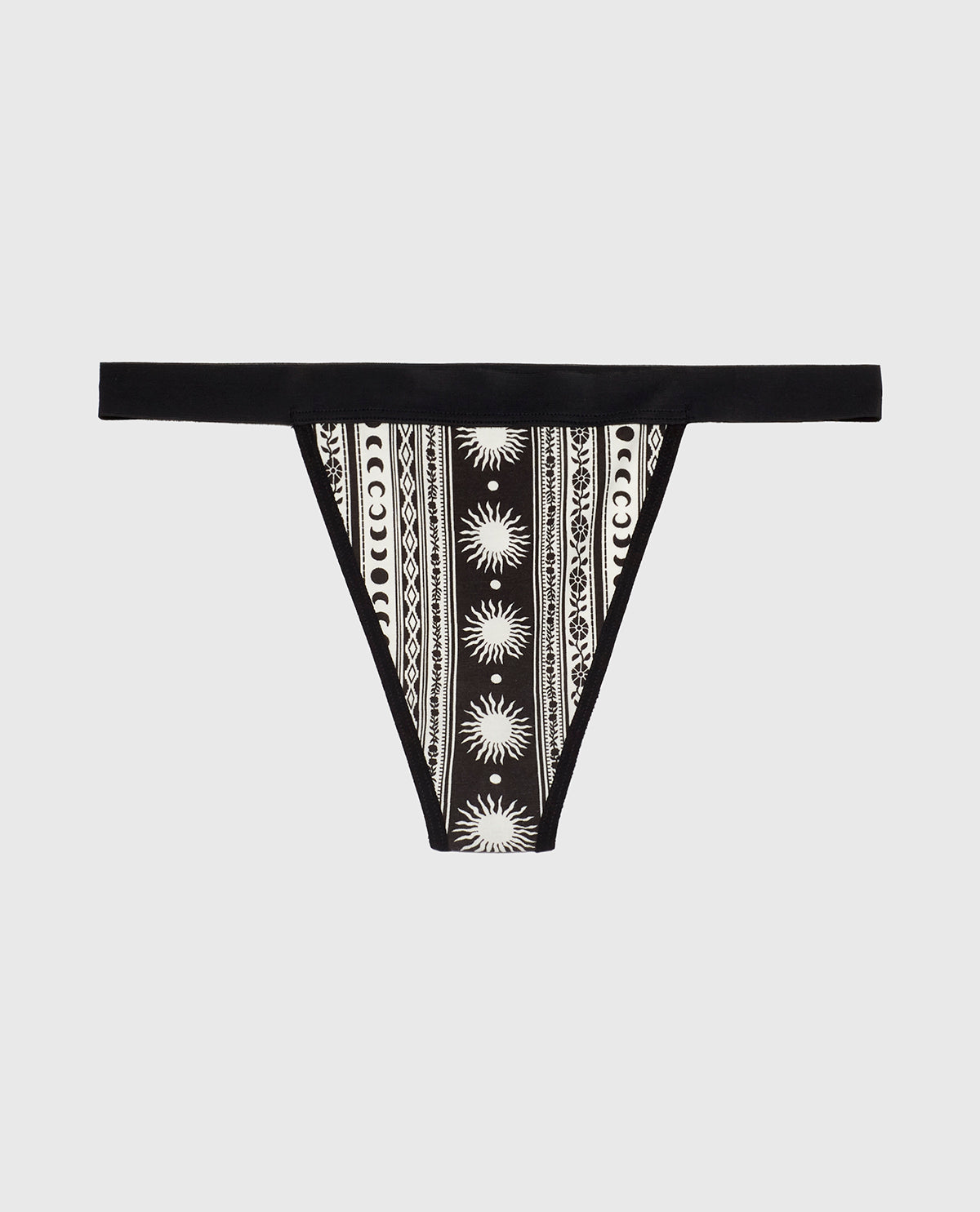 G-String Panty with Vanishing Trim in Boho Stripe