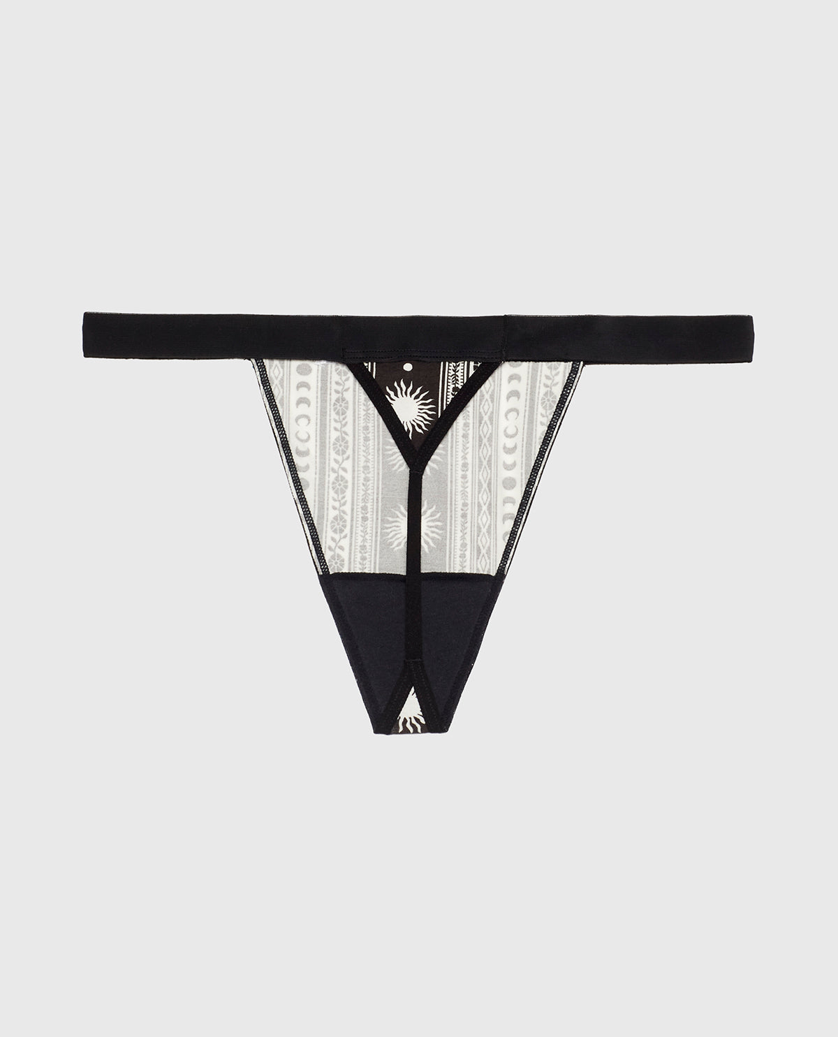 G-String Panty with Vanishing Trim in Boho Stripe