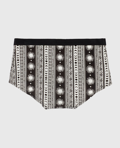 Boyshort Panty with Vanishing Trim in Boho Stripe