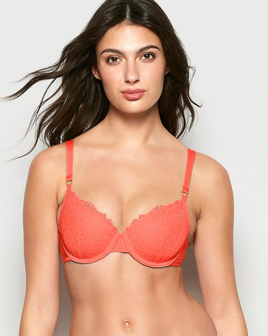 Lightly Lined Full Coverage Lace Bra in Flare