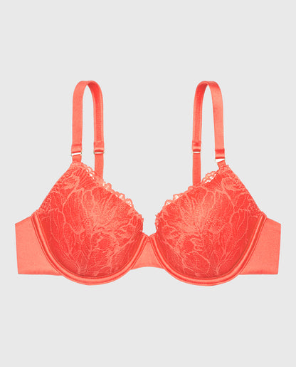 Lightly Lined Full Coverage Lace Bra in Flare
