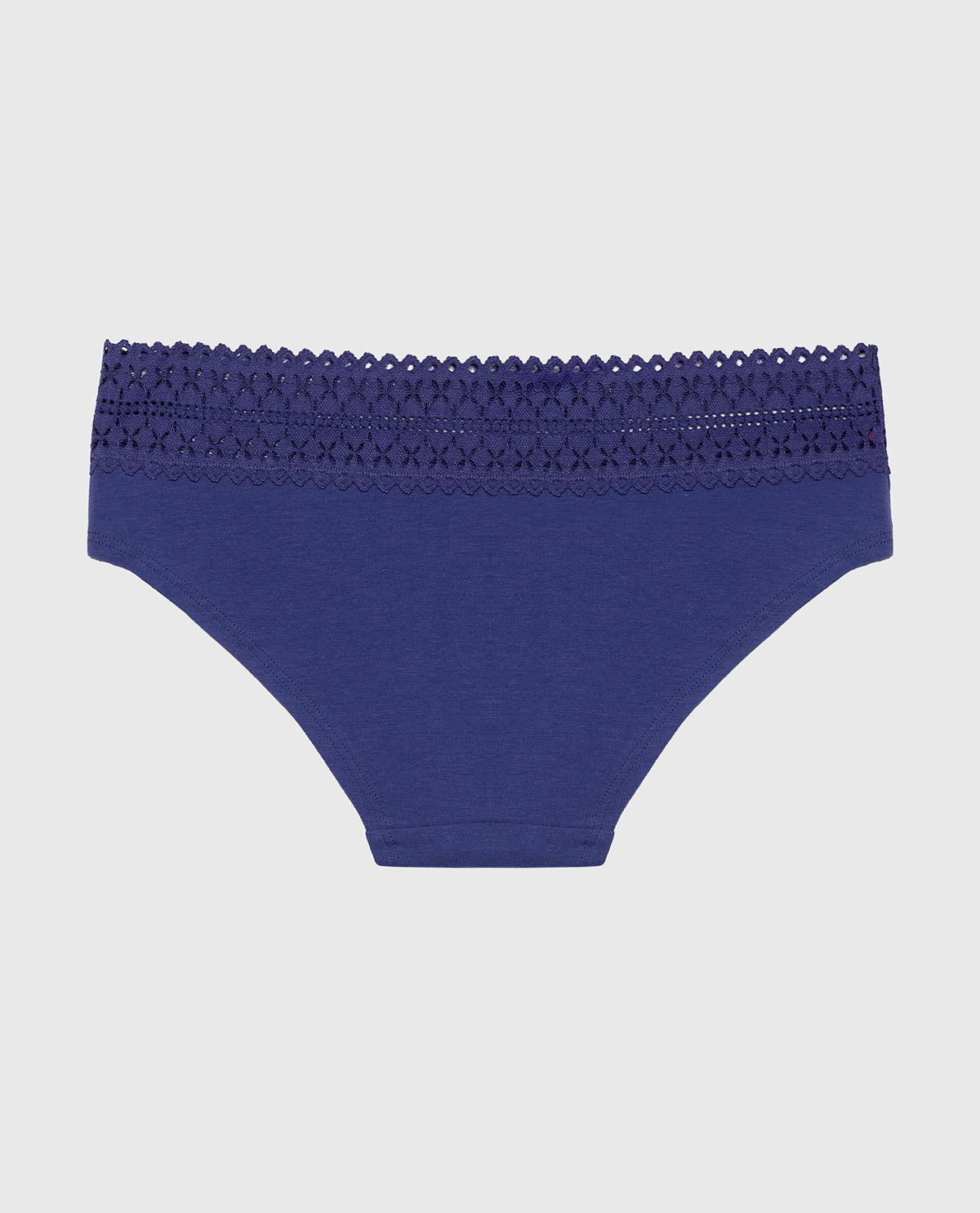 Hipster Panty with Lace Trim in Dusk Blue
