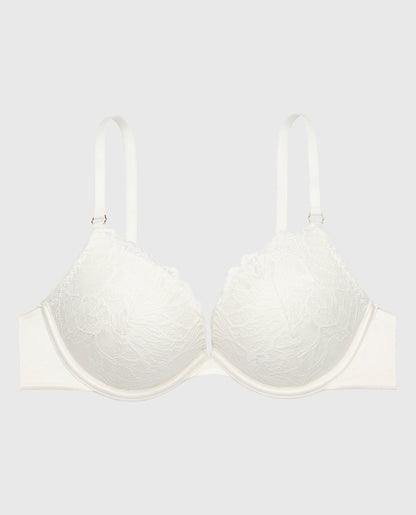 Up 2 Cup Lace Push Up Bra in Ivory