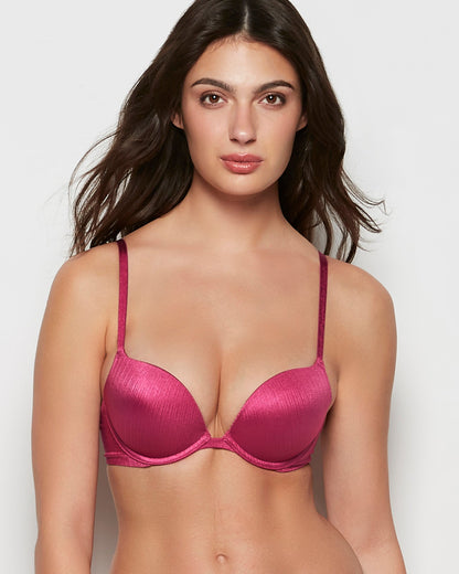 Push Up Plunge Bra in Electric Rouge