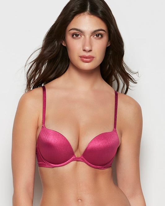 Push Up Plunge Bra in Electric Rouge