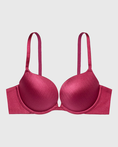 Push Up Plunge Bra in Electric Rouge