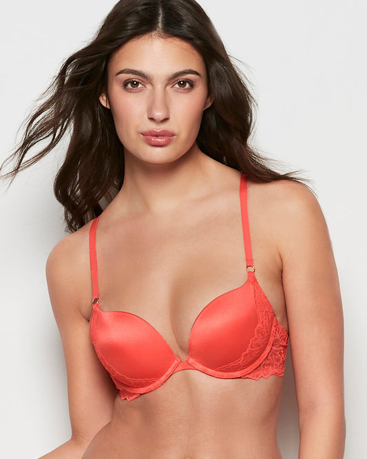 Lace Wing Push Up Bra in Flare