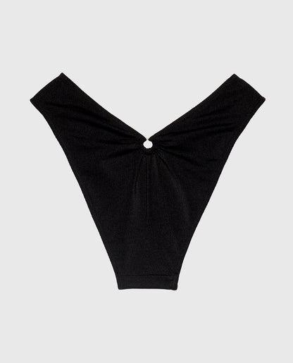 High Leg Cheeky Panty in Tuxedo Black