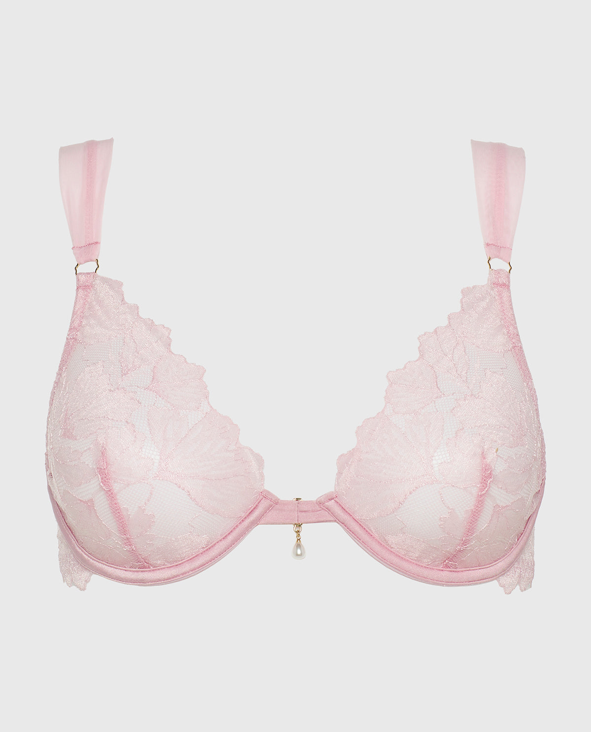 Unlined Lace Bra in Iced Lilac