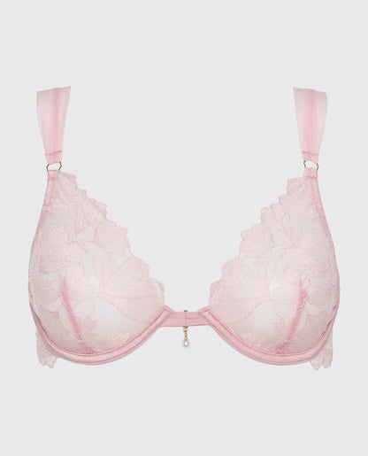 Unlined Lace Bra in Iced Lilac