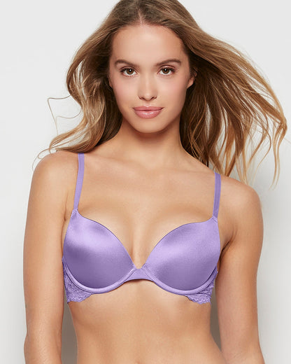 Push Up Bra with Lace Wing in Paisley Purple