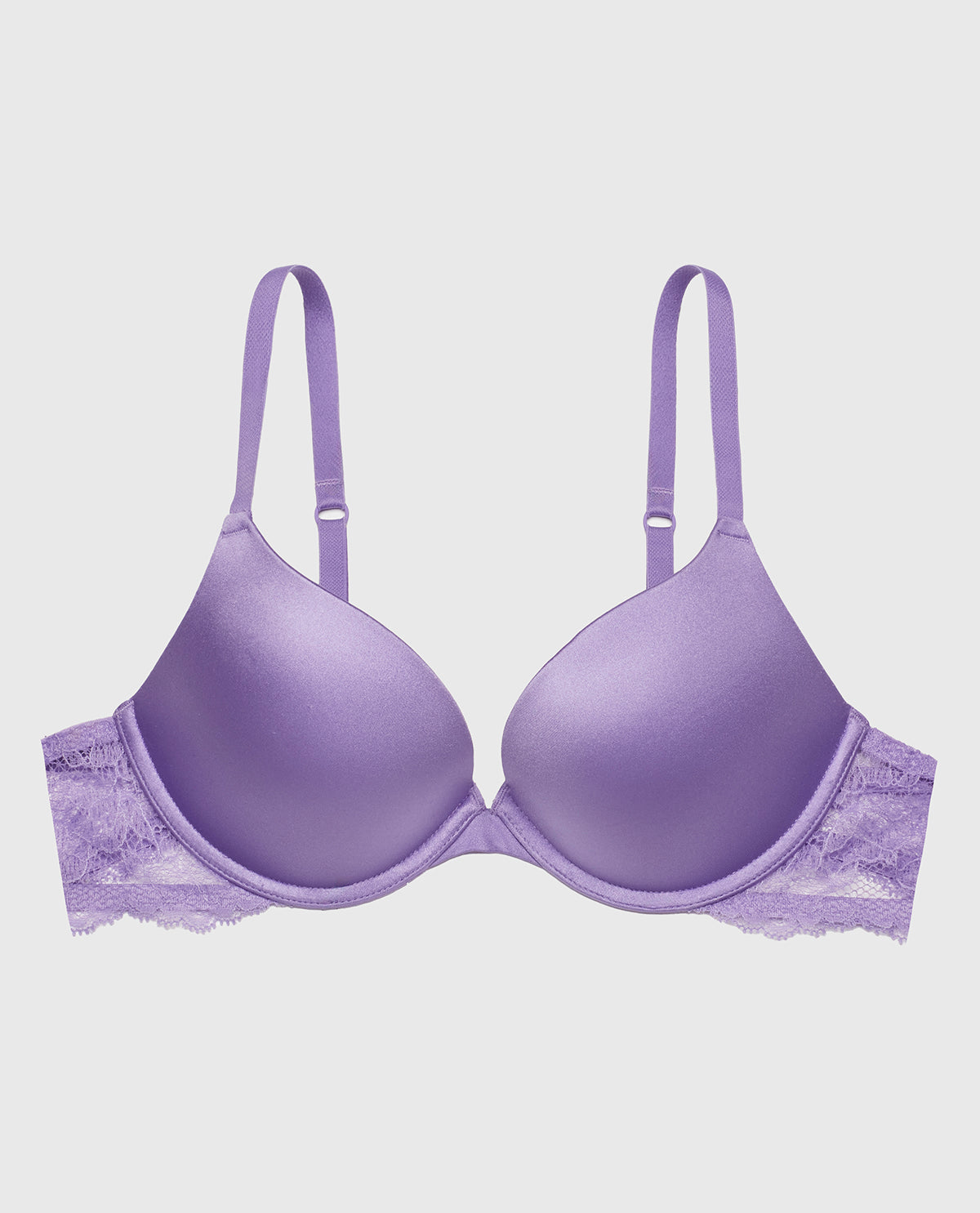 Push Up Bra with Lace Wing in Paisley Purple