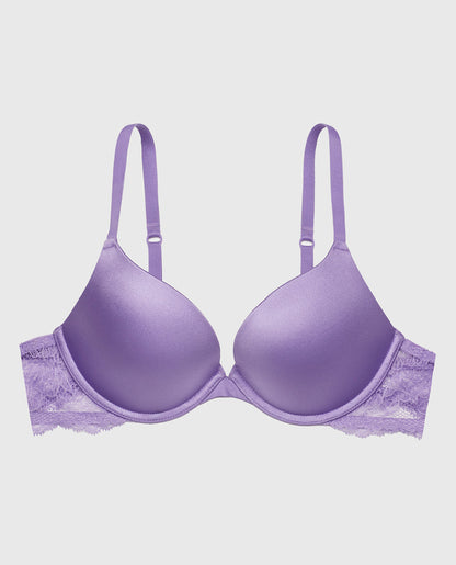 Push Up Bra with Lace Wing in Paisley Purple