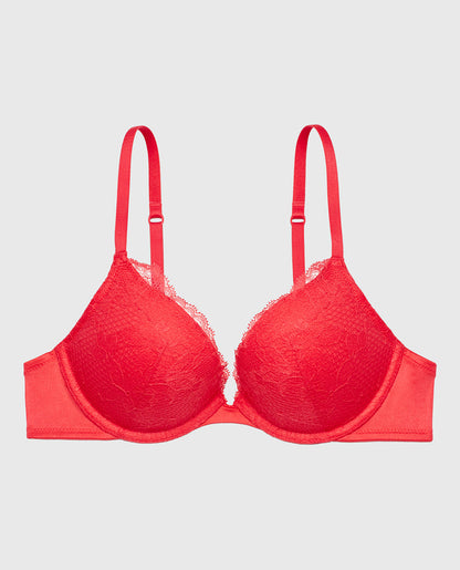 Lace Push Up Bra in Tart Berry