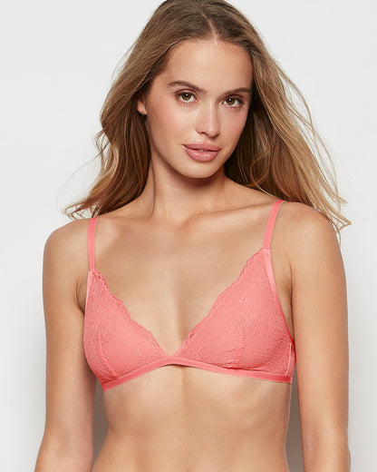 Lace Bralette in Peach Fizz