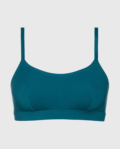Cotton Scoop Bralette in Exotic Nights