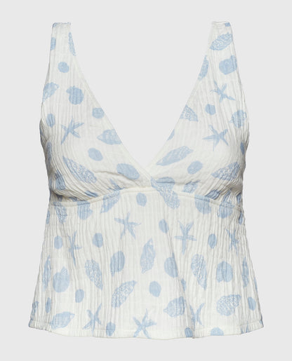 Textured Pajama Tank in She Sells Sea Shells