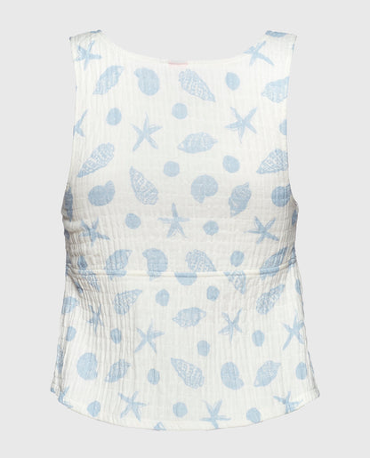 Textured Pajama Tank in She Sells Sea Shells