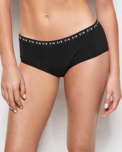 Boyshort Period Panties in Tuxedo Black