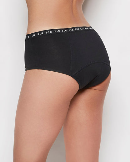 Boyshort Period Panties in Tuxedo Black