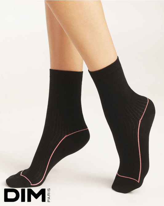 Cotton Sports Crew Sock in Black