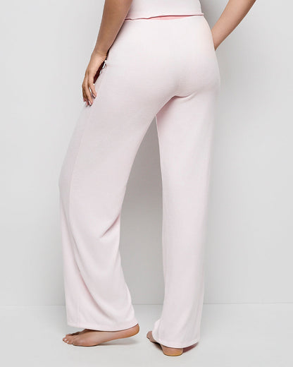 Pajama Pant with Rosette in Pink