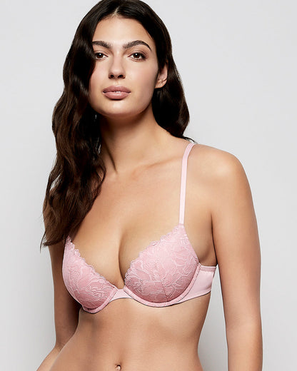 Lace Push Up Bra in Make Me Blush