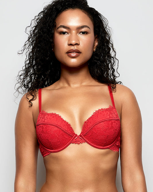 Up 2 Cup Lace Bra in Cosmo Red