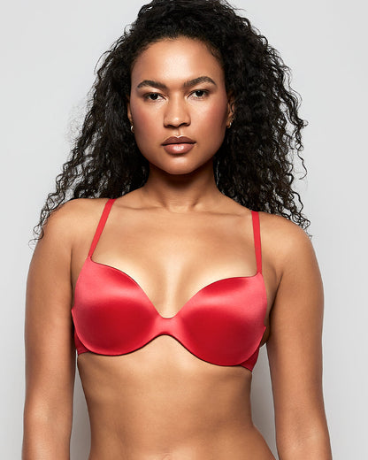 Comfort Push Up Bra in Cosmo Red