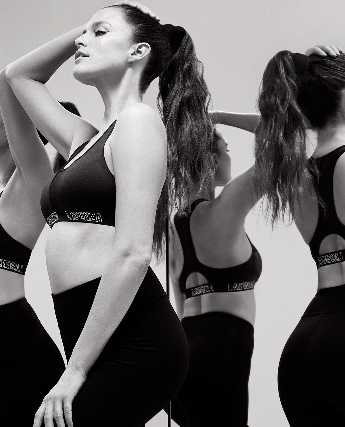 Low Impact Logo Sports Bra in Black